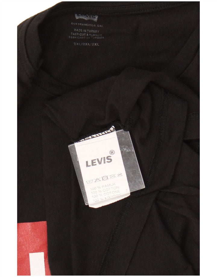 Levi's Herre grafisk T-shirt top 2XL sort bomuld