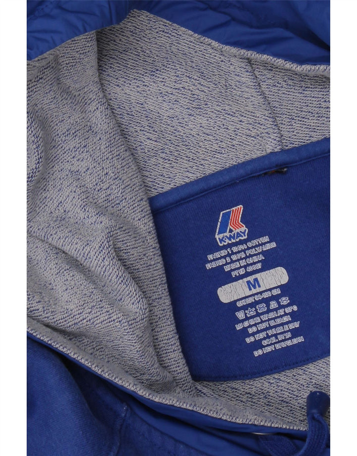 K-Way Dame hættetrøje Jumper UK 14 Medium Blue Bomuld