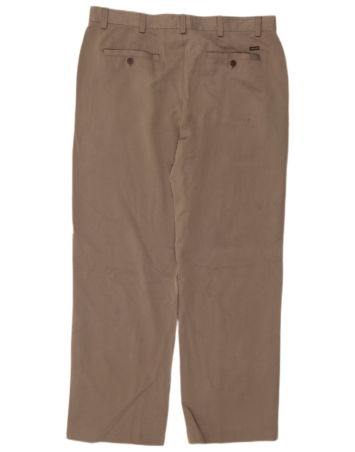 IZOD Straight Chino-bukser til mænd W38 L32 Beige sildebenspolyester