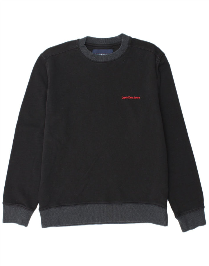 CALVIN KLEIN JEANS Sweatshirt til mænd Medium Sort Bomuld