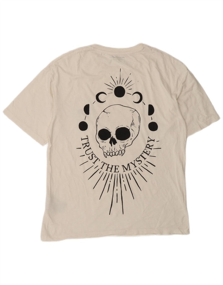 Jack & Jones Herre grafisk T-shirt Top Lille hvid bomuld
