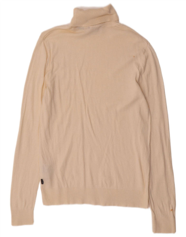 Jack & Jones Herre rullehals sweater lille off white bomuld