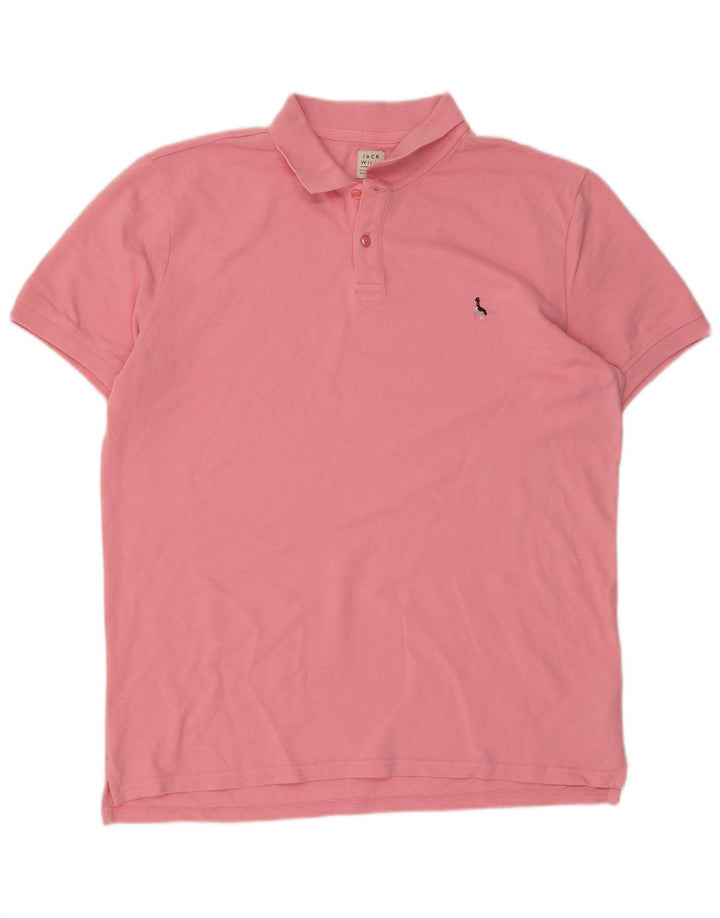 JACK WILLS Poloshirt til mænd Stor Pink Bomuld