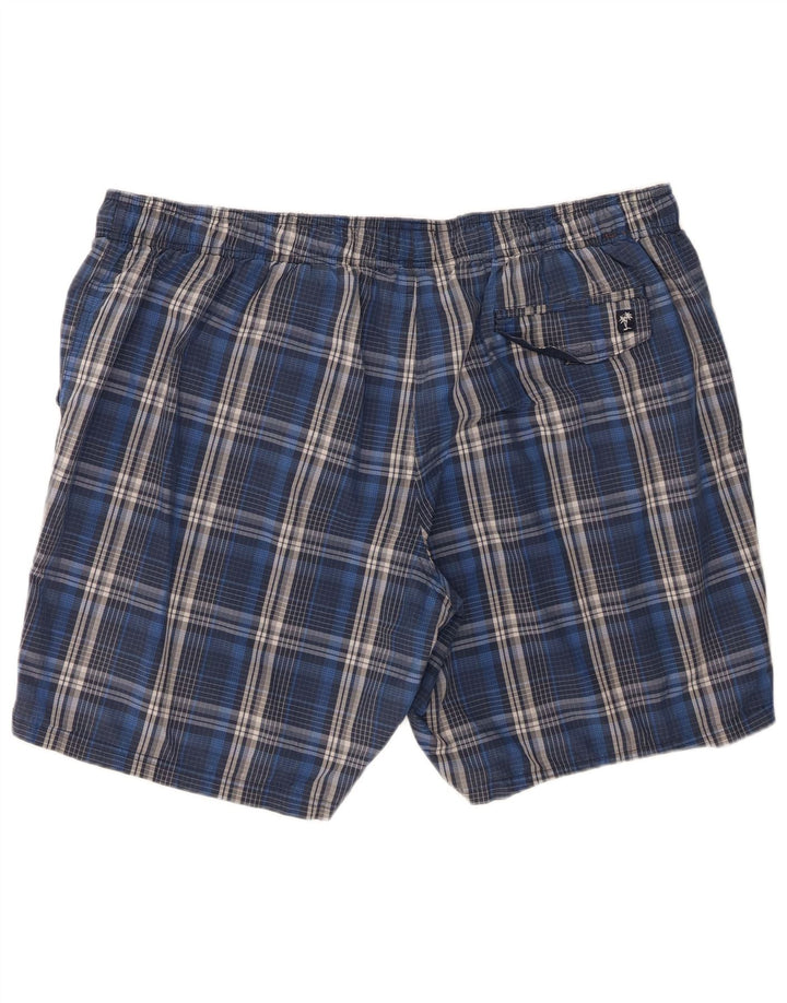 Marks & Spencer Badeshorts til mænd 2XL blå ternet bomuld
