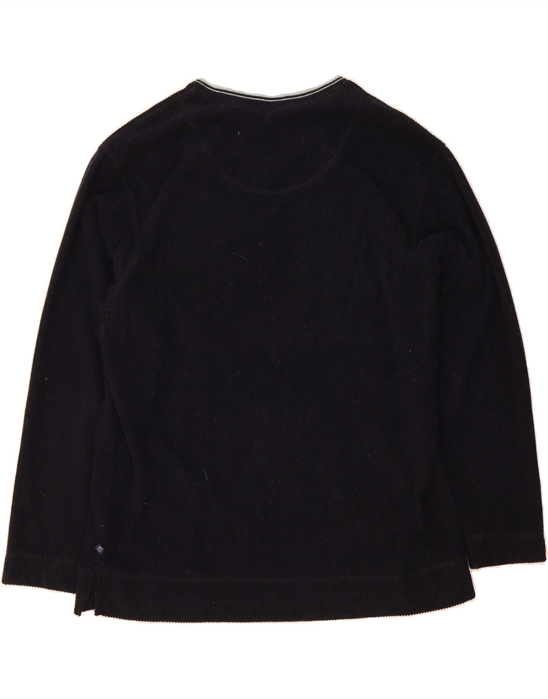 MARKS & SPENCER Mens V-Neck Jumper Sweater XL Navy Blue Polyester Vintage Marks & Spencer and Second-Hand Marks & Spencer from Messina Hembry 