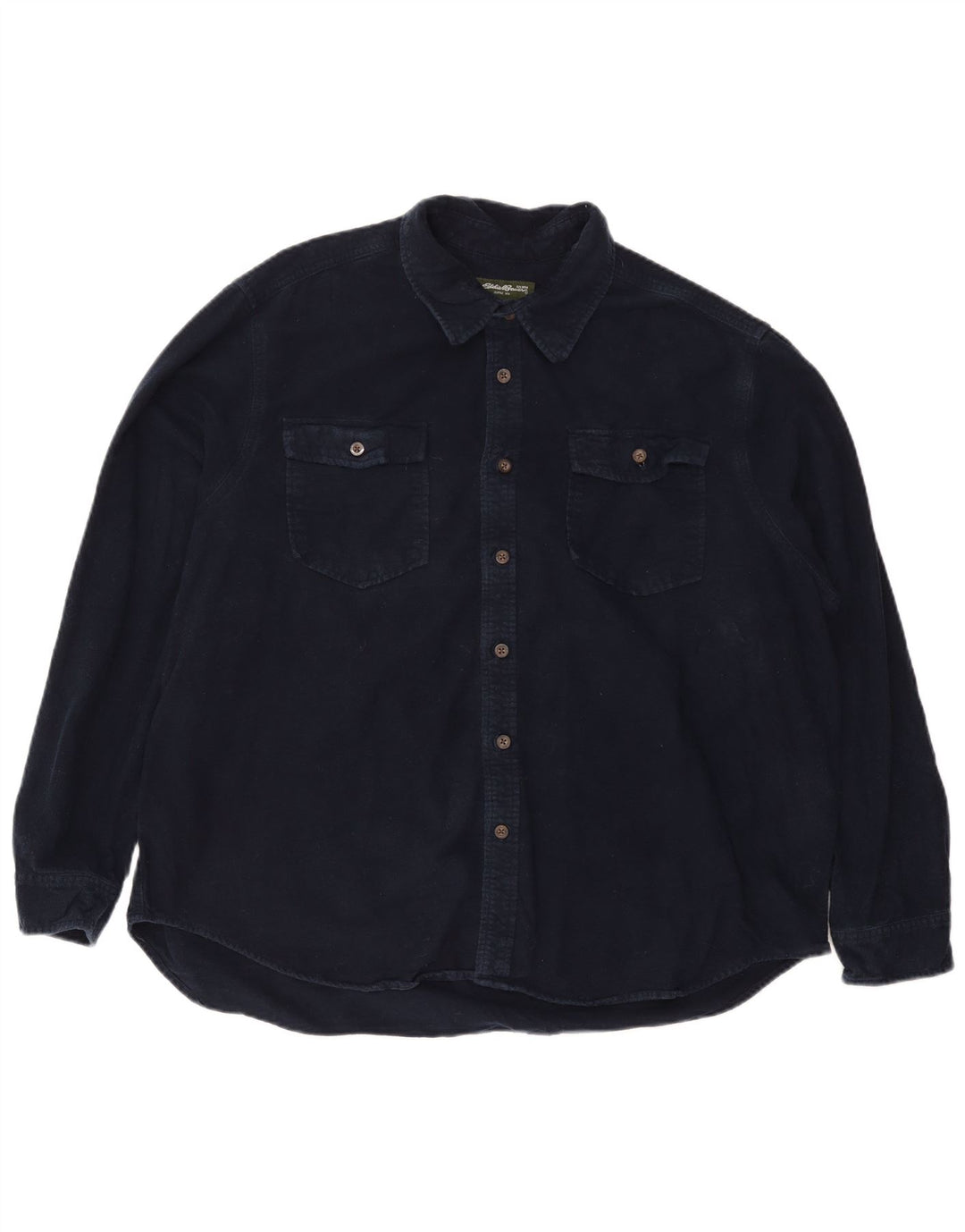 EDDIE BAUER Flanellskjorte til mænd 2XL marineblå bomuld