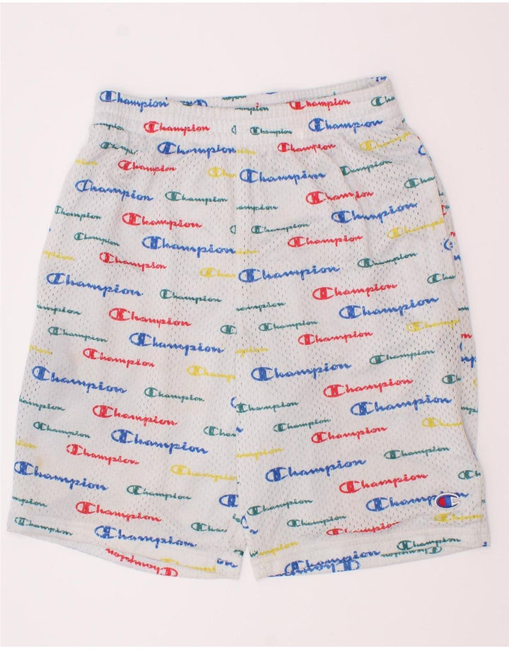 Champion Boys Graphic Sports Shorts 11-12 år Large White Polyester