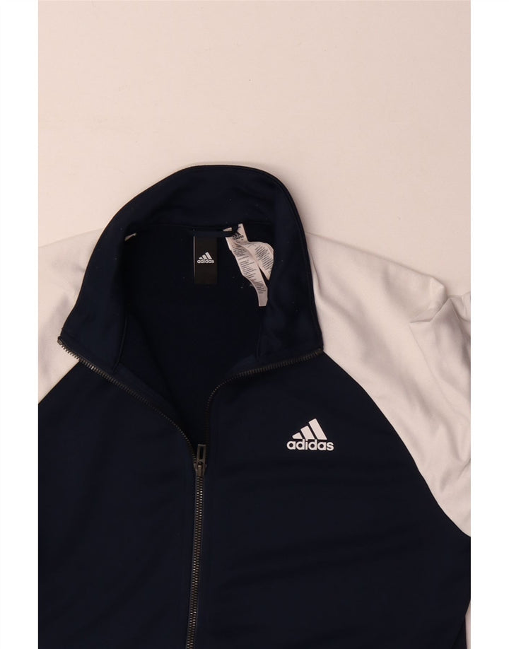 Adidas Træningsdragt til mænd Topjakke UK 38/40 Medium Navy Blue Colourblock