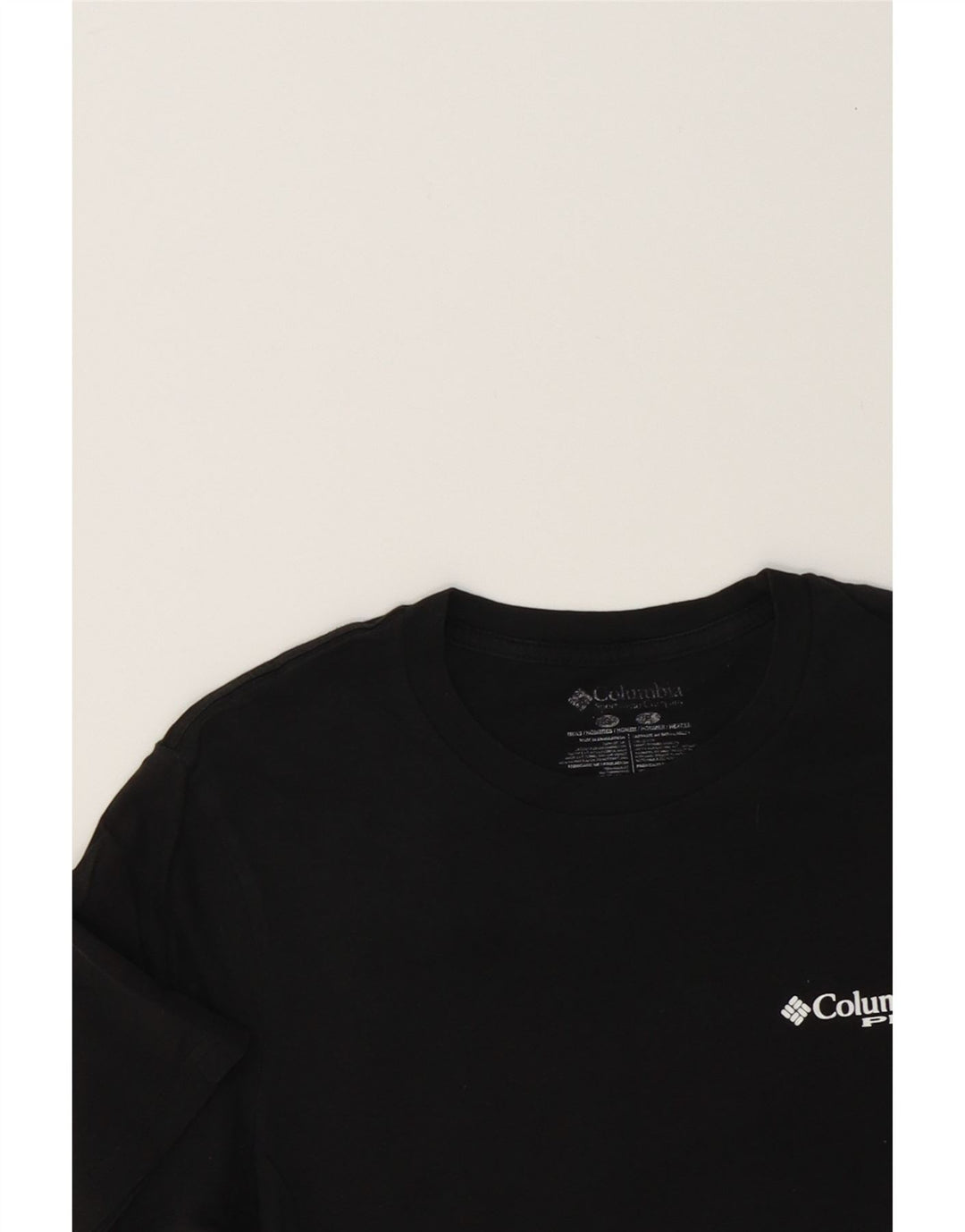 COLUMBIA Mens Graphic T-Shirt Top Small Black Cotton Vintage Columbia and Second-Hand Columbia from Messina Hembry 