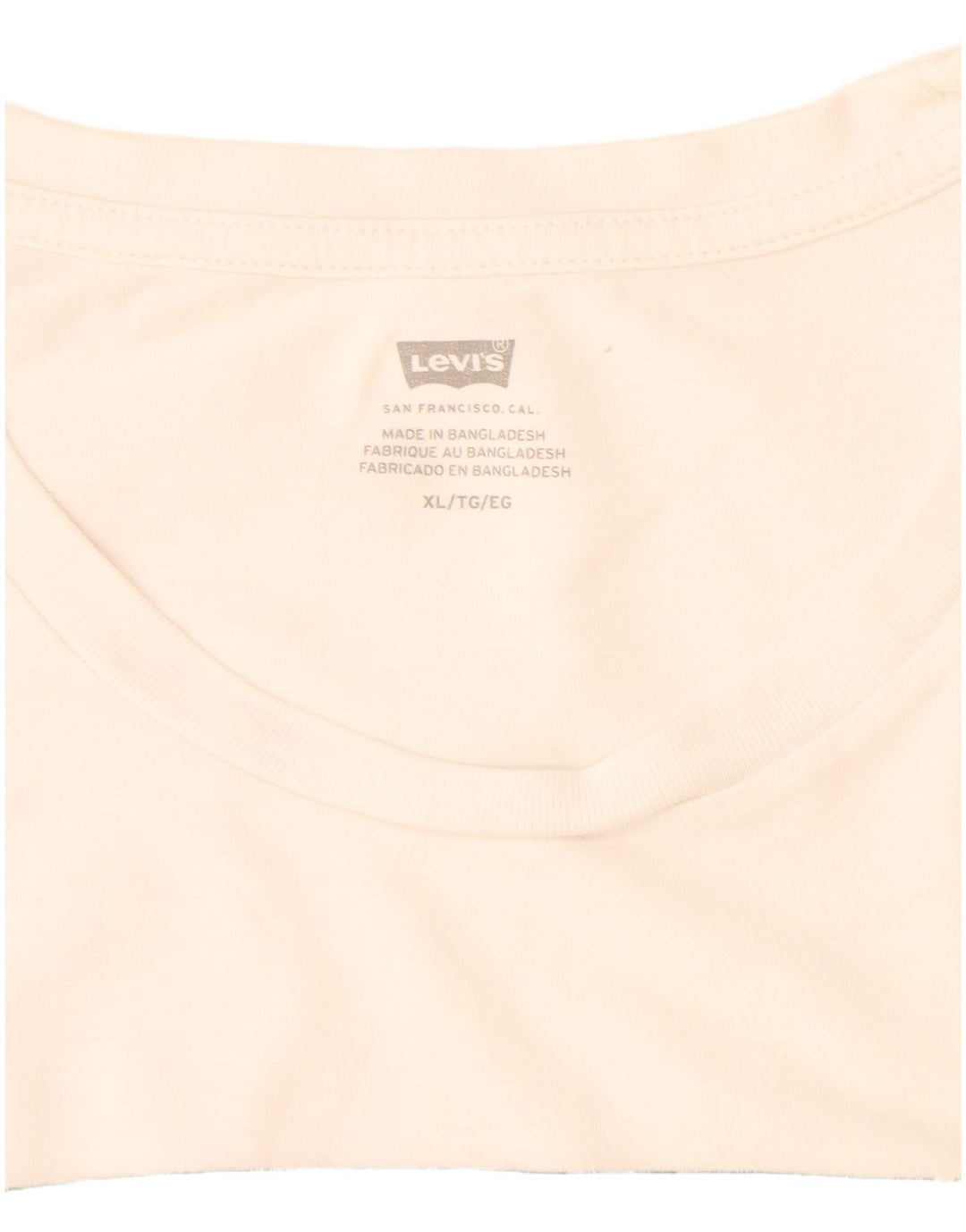 Levi's Herre grafisk T-shirt top XL hvid bomuld