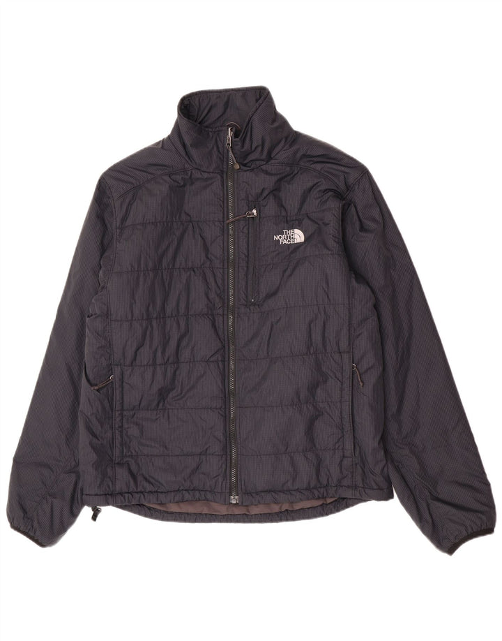 The North Face Herre polstret jakke UK 38 Medium Navy Blue Check Nylon