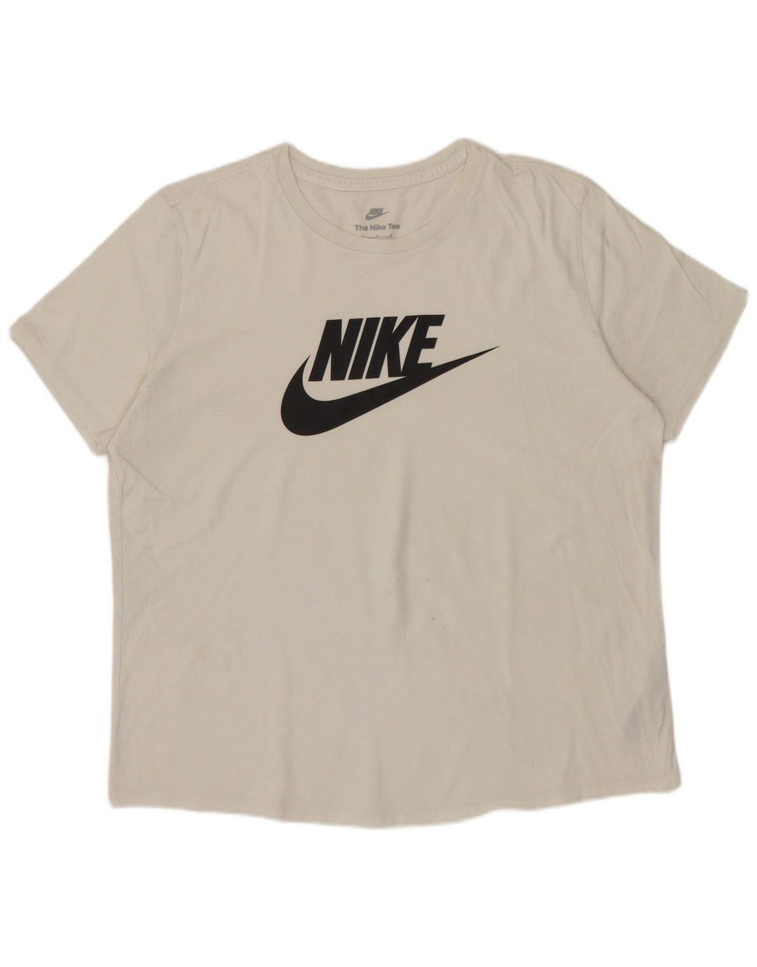 NIKE Grafisk T-shirt top til kvinder DK 16 Stor hvid bomuld