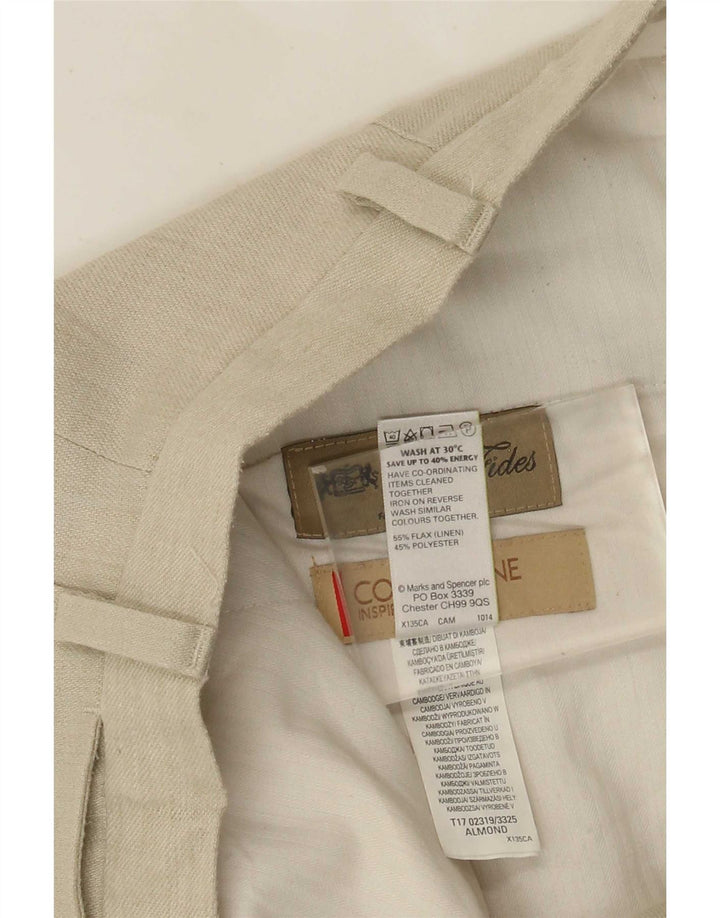 Marks & Spencer Herre Lige jakkesæt bukser W38 L29 Beige hør