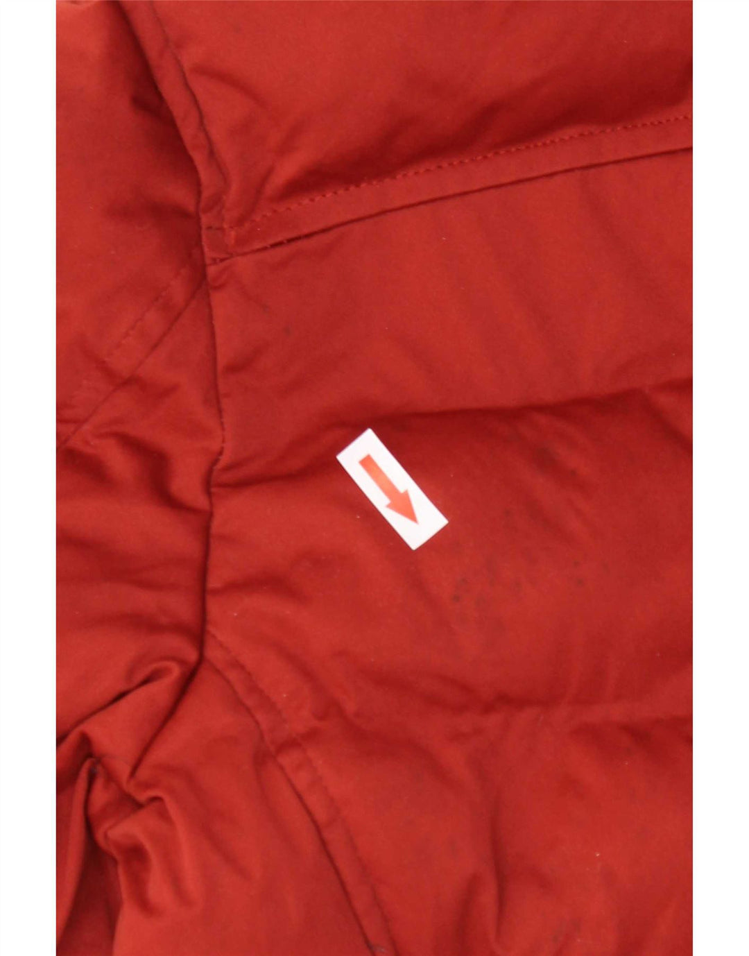 Zara Herre Hooded Crop Polstret Jakke UK 40 Medium Rød Polyester
