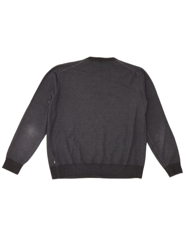 Hugo Boss Dame Jumper Sweater UK 18 XL Grå Uld