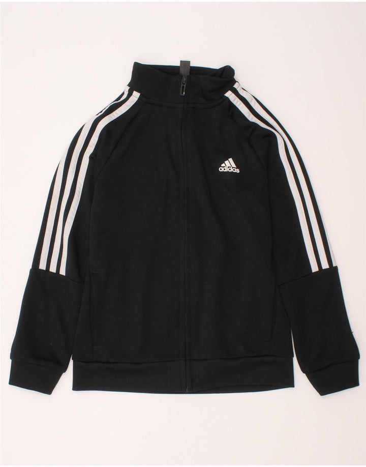 Adidas Boys Aeroready Tracksuit Topjakke 7-8 År Sort Polyester
