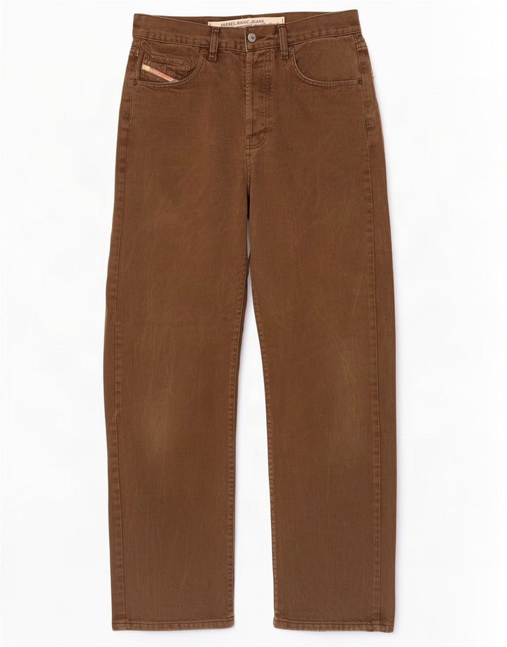 Diesel Straight Jeans til mænd W31 L32 Brun bomuld