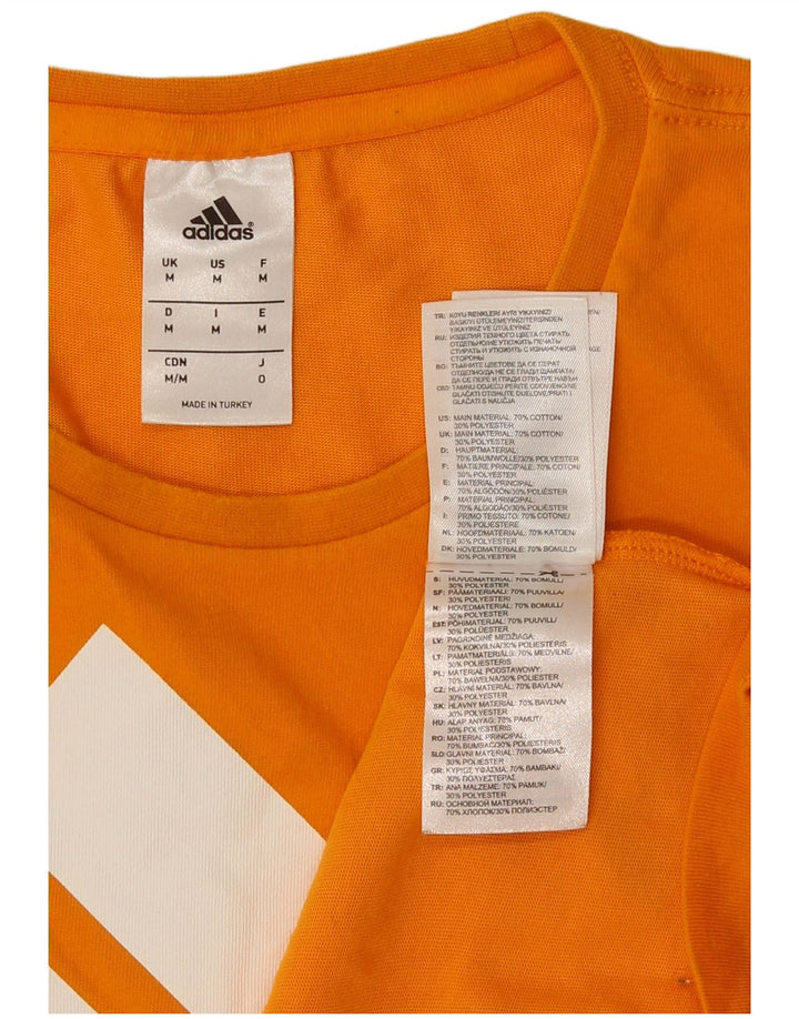 Adidas Grafisk T-shirt til mænd, medium orange bomuld