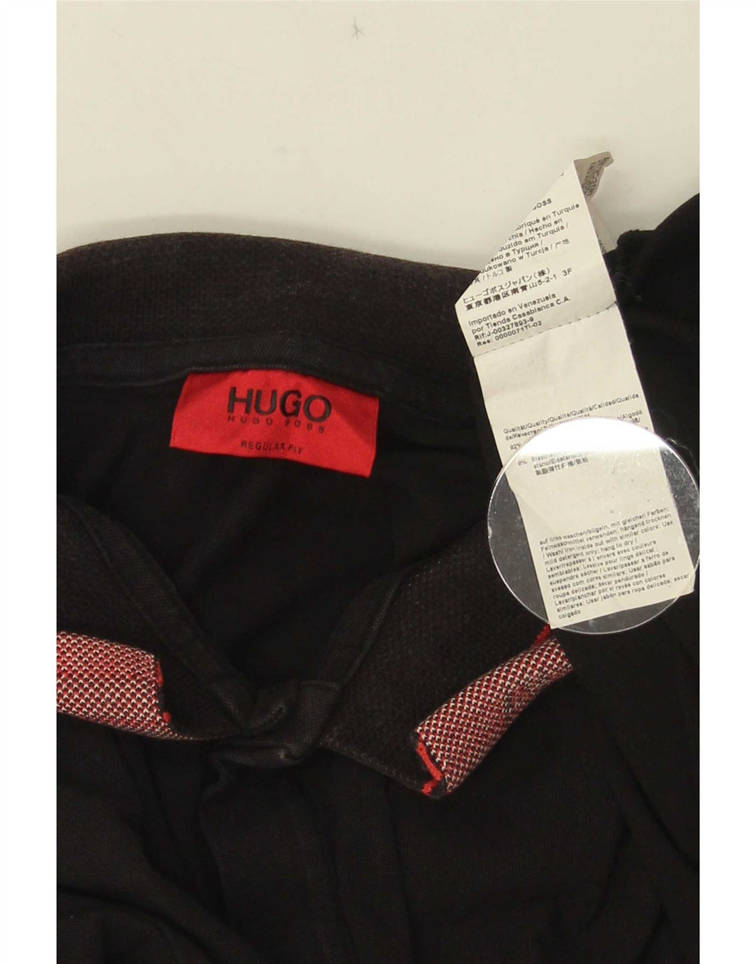 Hugo Boss Polo Shirt til mænd Stor sort stribet bomuld