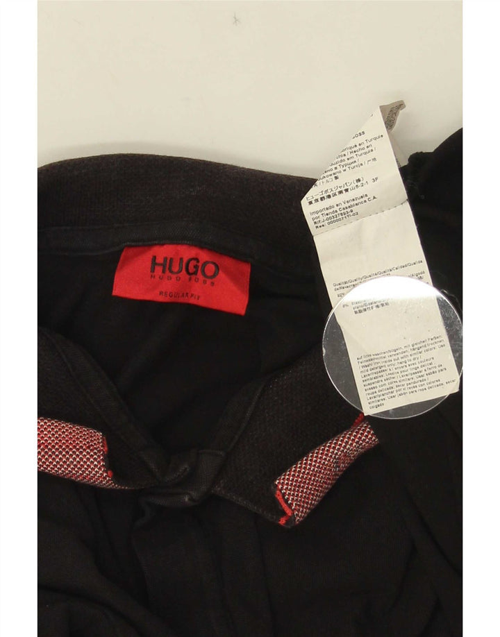 Hugo Boss Polo Shirt til mænd Stor sort stribet bomuld