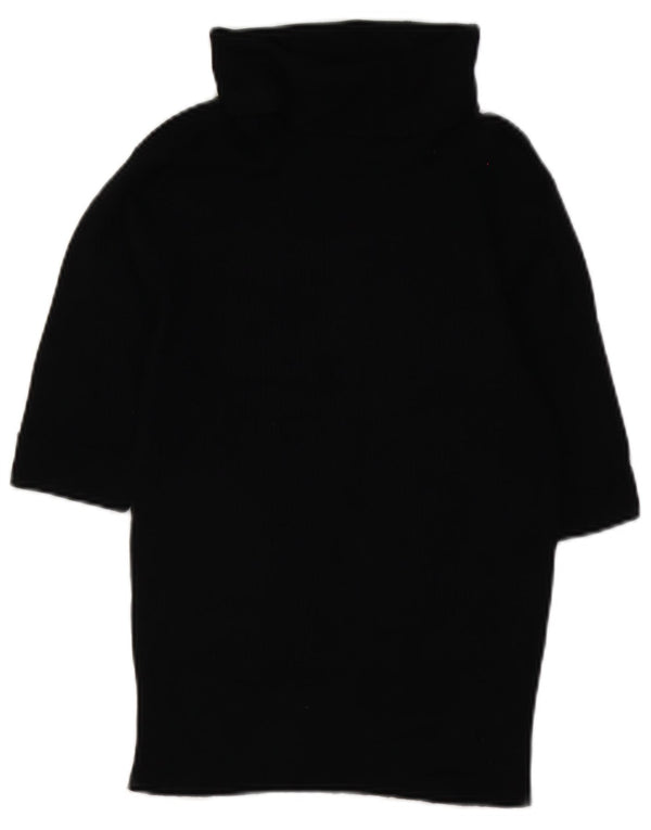Marks & Spencer Dame Roll Neck Jumper Sweater UK 14 Large Black