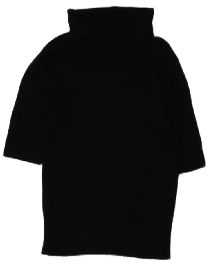 Marks & Spencer Dame Roll Neck Jumper Sweater UK 14 Large Black