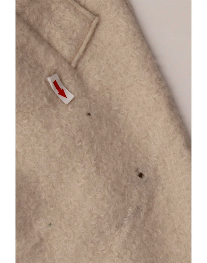 Zara Dame Oversized Overfrakke UK 10 Small Beige