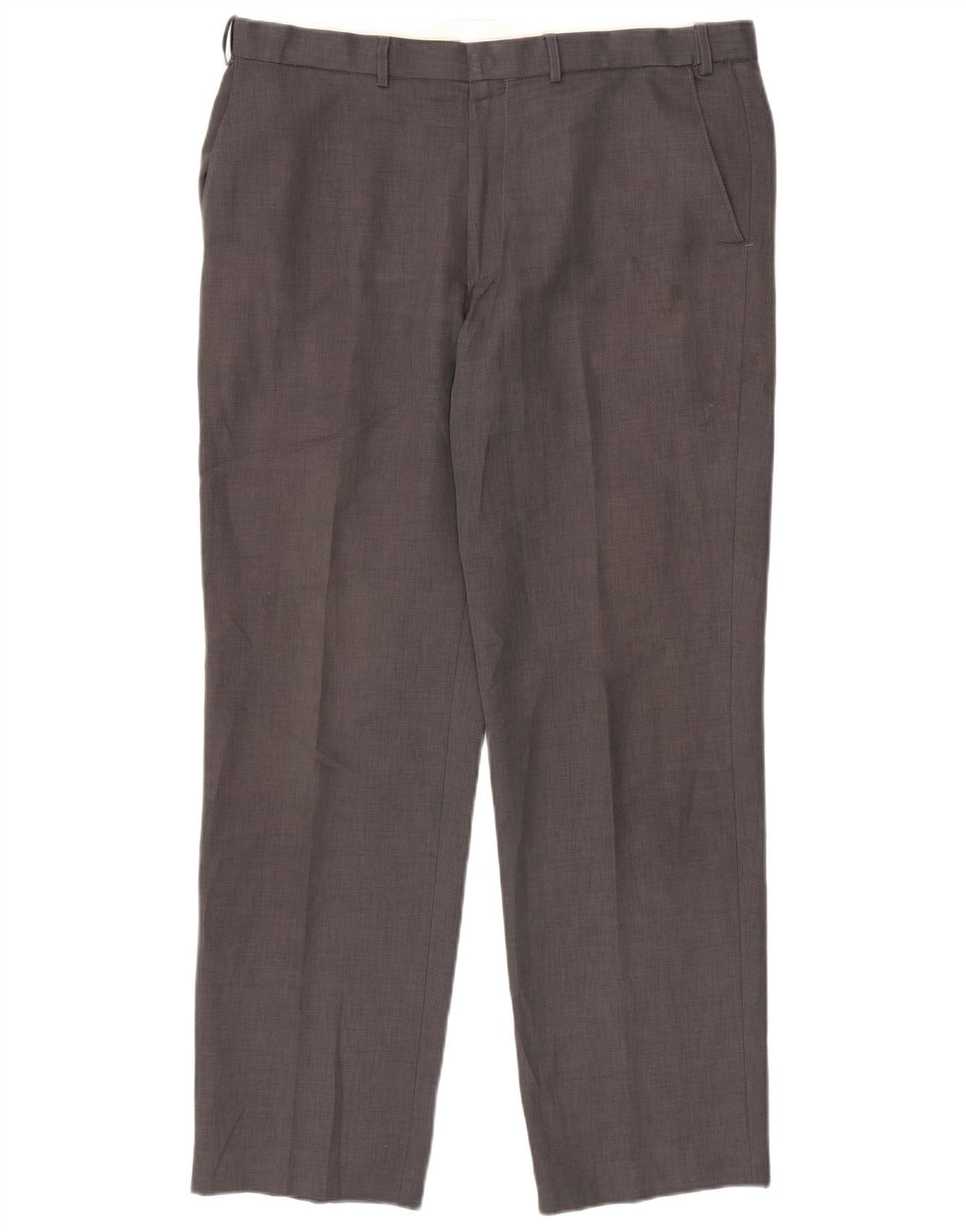 Marks & Spencer Straight Chino-bukser til mænd W38 L33 Grå polyester