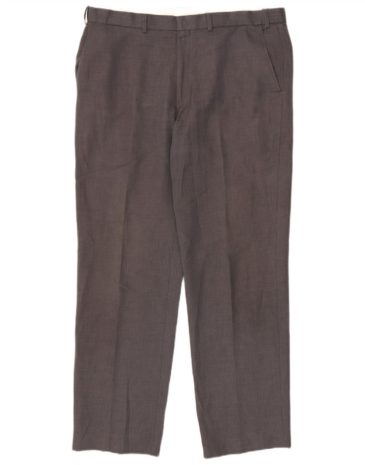 Marks & Spencer Straight Chino-bukser til mænd W38 L33 Grå polyester