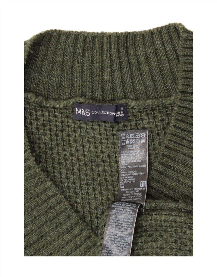 Marks & Spencer Herre V-hals sweater lille grøn akryl