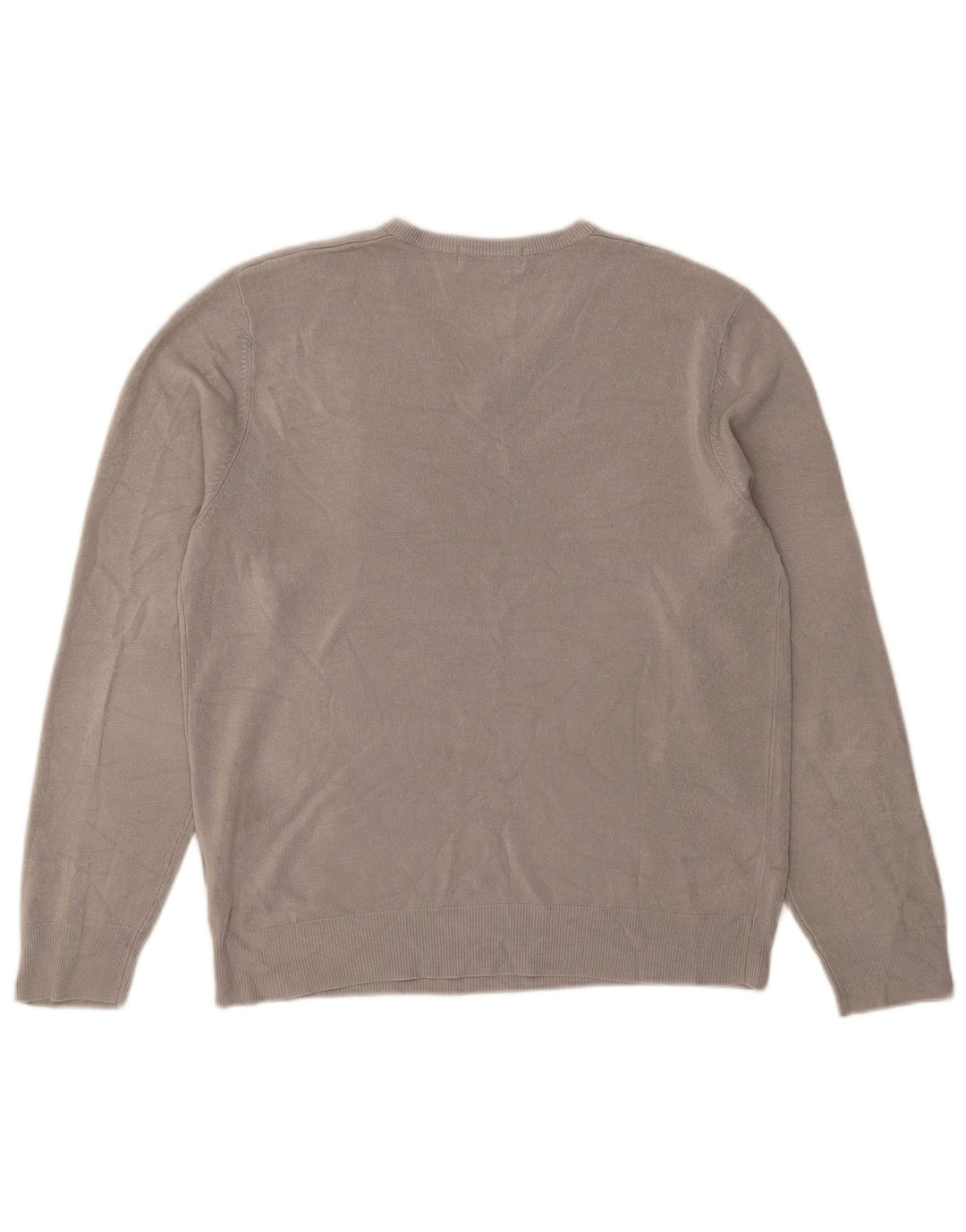 Marks & Spencer Herre Blue Harbor V-hals sweater Medium Grå Akryl