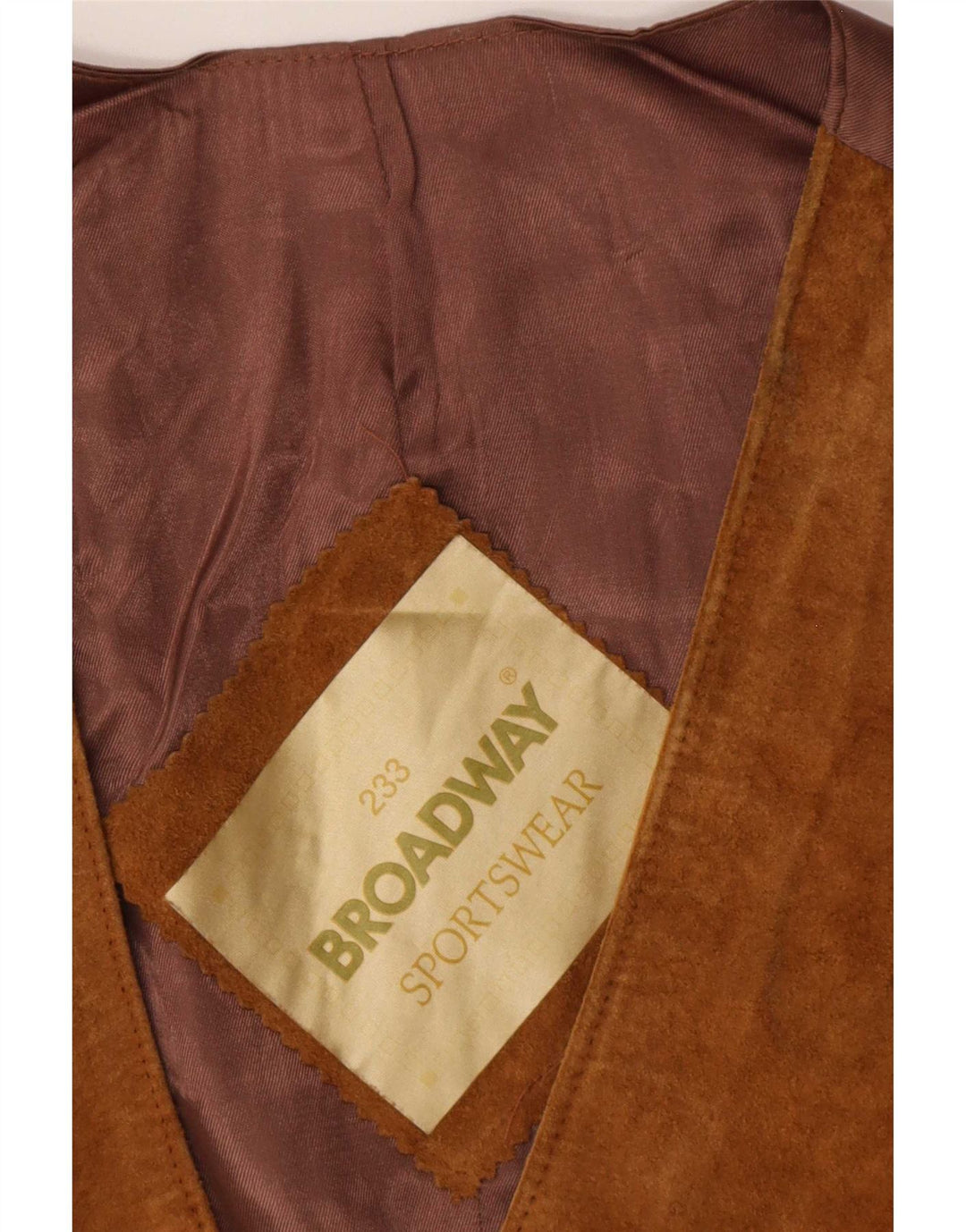Broadway Herre ruskindsvest IT 52 Stort beige læder