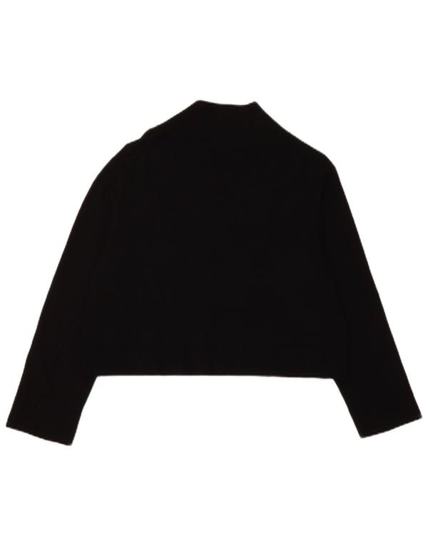 Calvin Klein Dame Crop Top Langærmet UK 12 Medium Sort