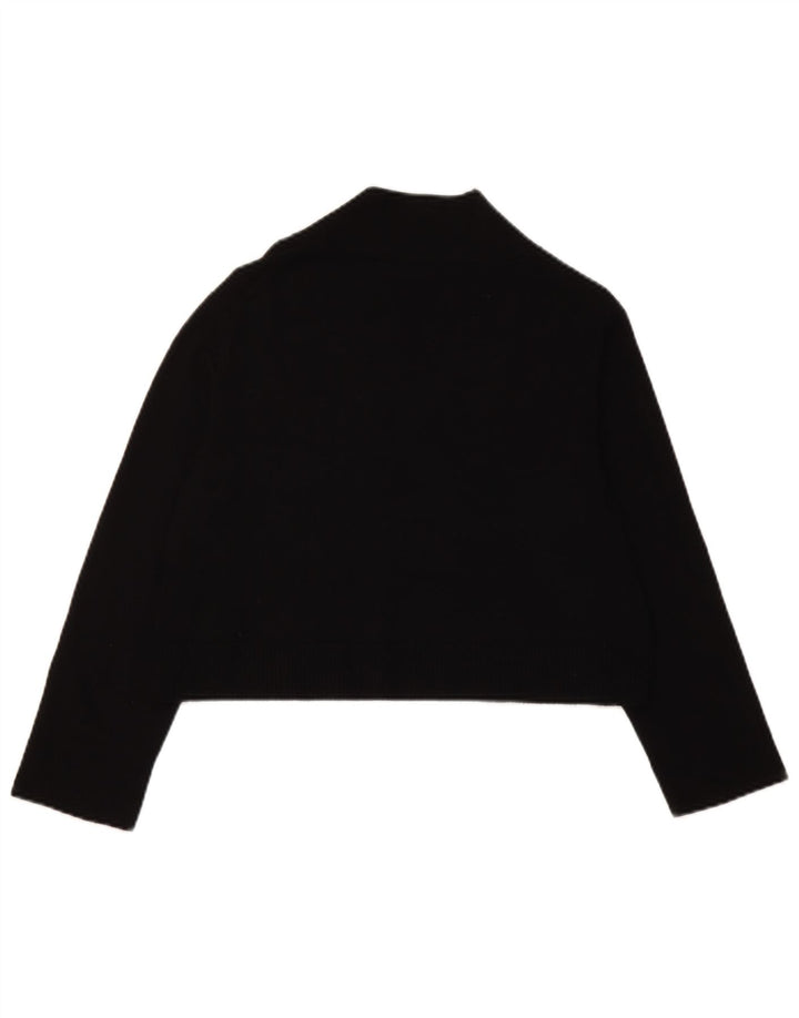 Calvin Klein Dame Crop Top Langærmet UK 12 Medium Sort