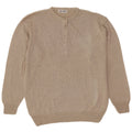 Mamut Moden Dame Button Neck Jumper Sweater EU 42 Large Beige Viscose