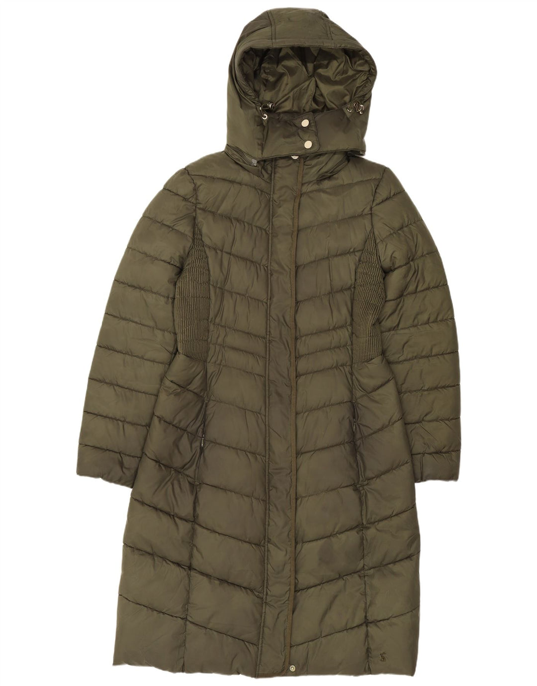 Joules Dame Hætte Polstret Frakke UK 12 Medium Khaki Polyester