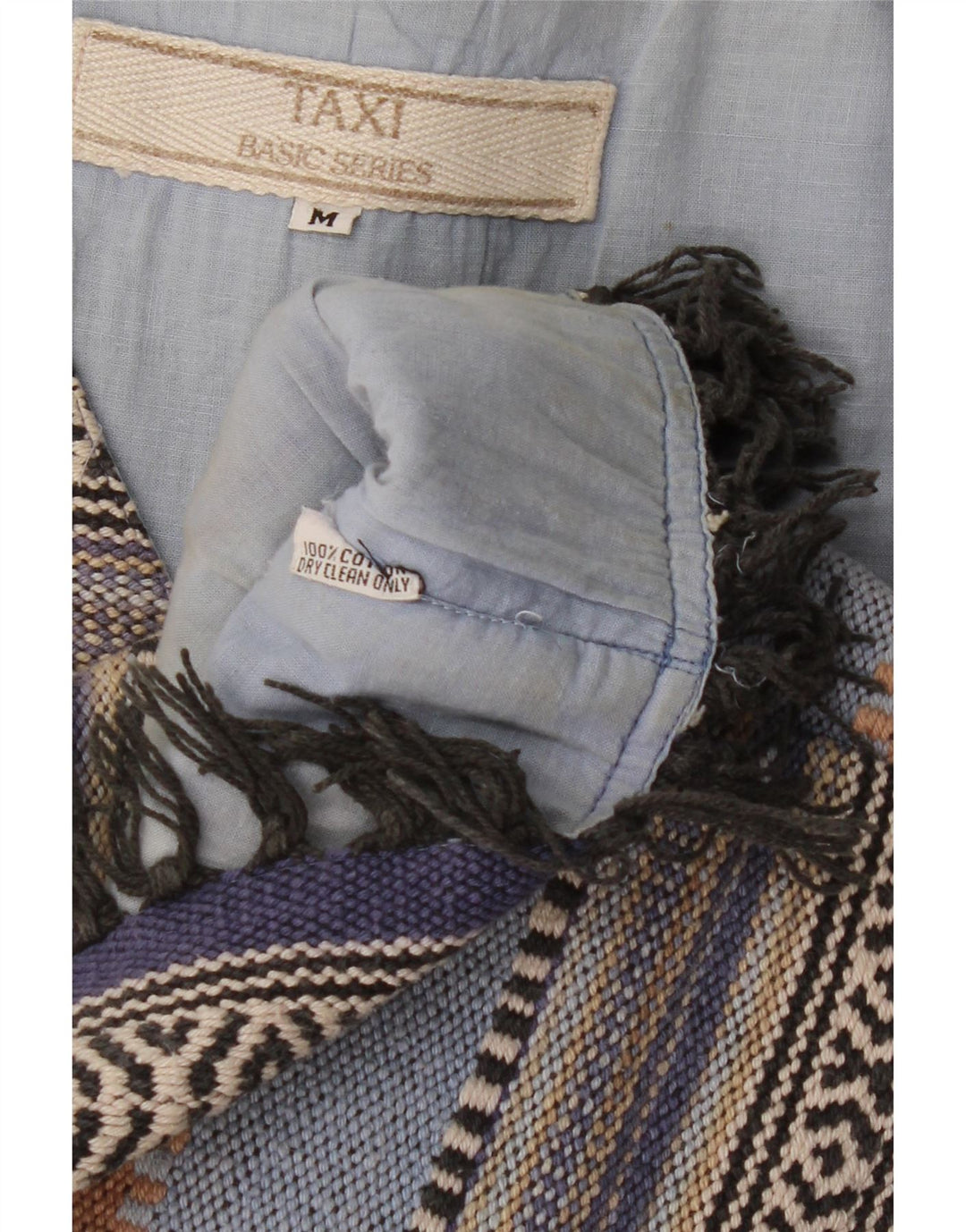 Vintage herrevest mellem flerfarvet stribet bomuld