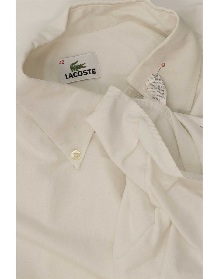 Lacoste Herreskjorte str. 42 Stor hvid bomuld