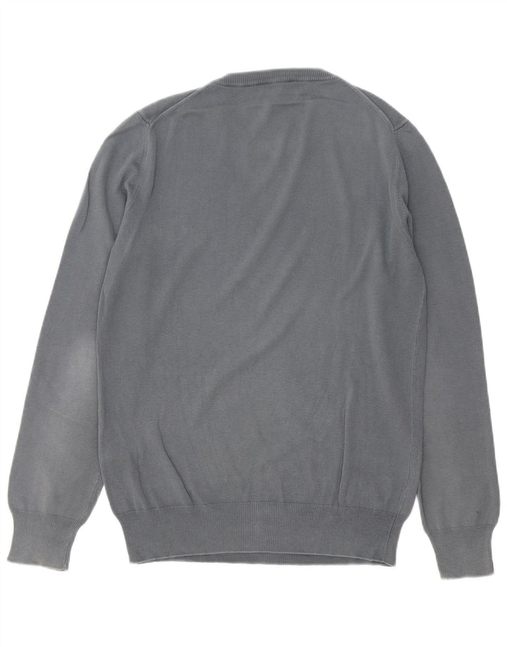 FRED PERRY Herre sweater med rund hals, mellemgrå bomuld