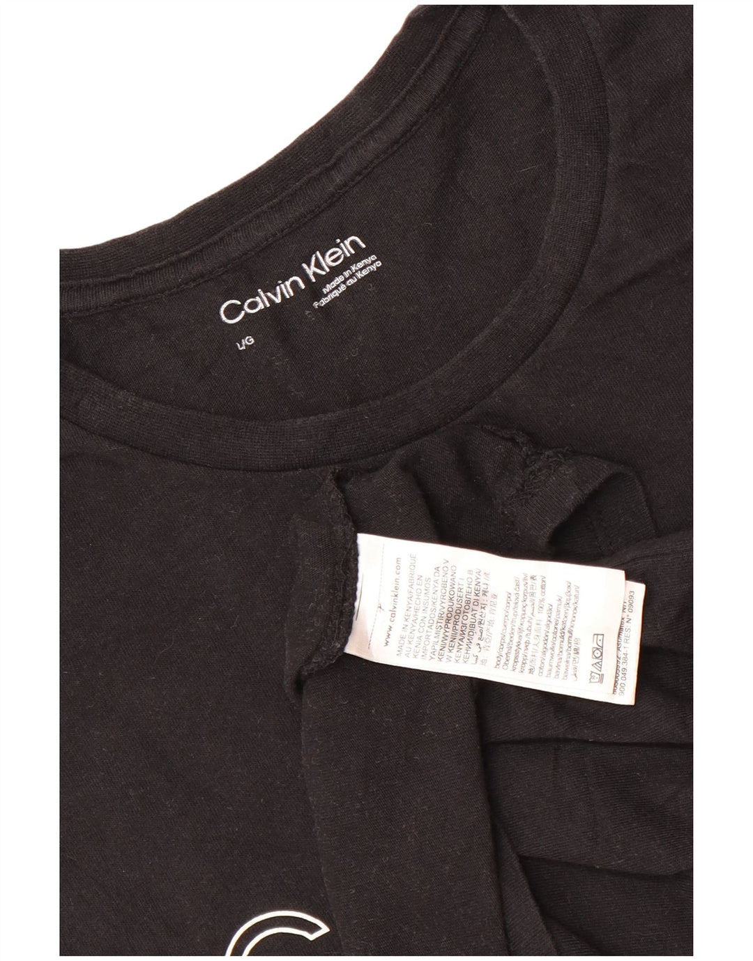 CALVIN KLEIN Herre Grafisk Vest Top Stor Sort Bomuld