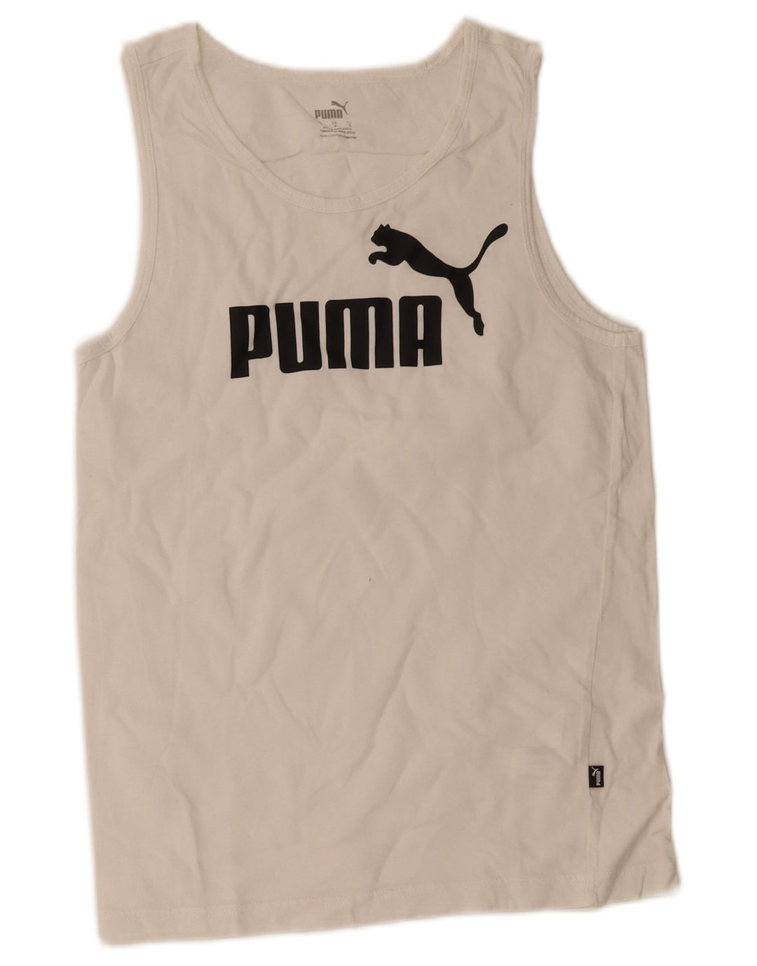 Puma Herre Grafisk Vest Top Lille Hvid Bomuld