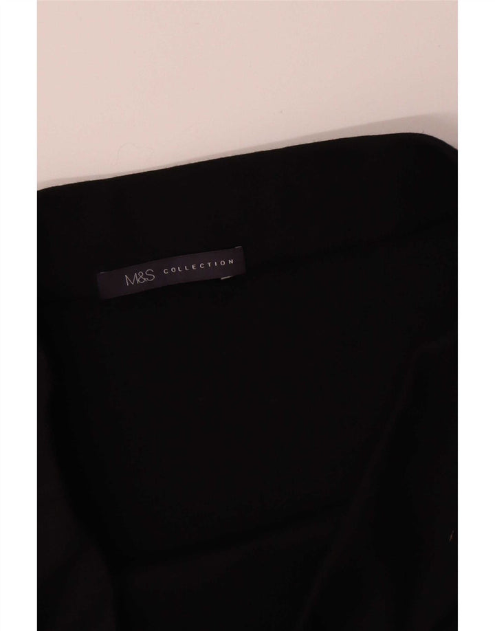 Marks & Spencer Midi-nederdel til kvinder UK 10 Small W30 Black Viscose