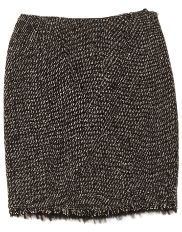 Luisa Spagnoli lige nederdel til kvinder IT 44 Medium W28 Sort Flecked Viscose