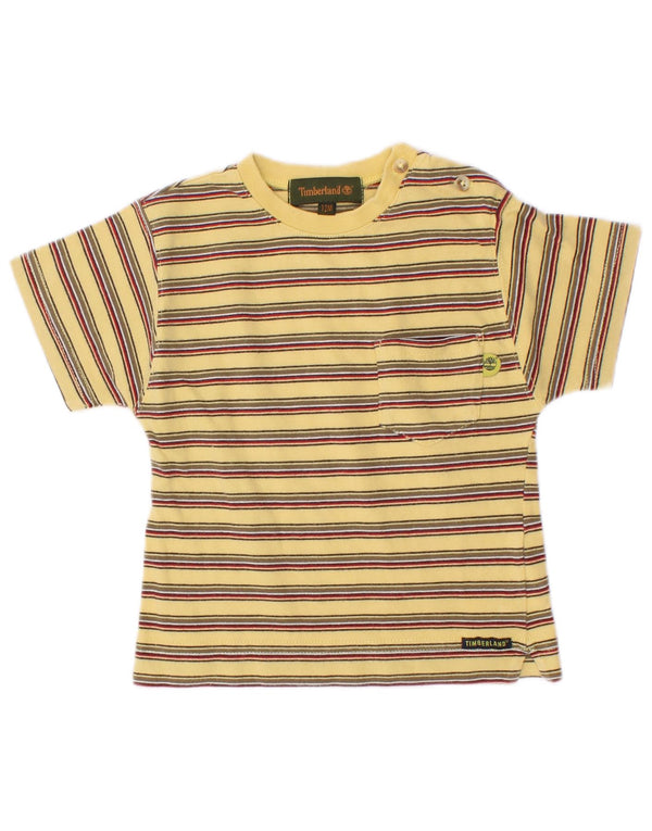 Timberland Baby Boys T-Shirt Top 9-12 måneder Gulstribet bomuld