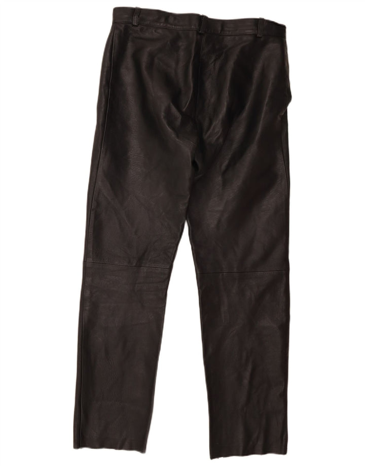 VINTAGE Womens Straight Casual Trousers W32 L30 Black