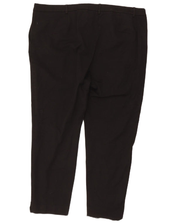 Marks & Spencer Womens High Waist Suit Trousers UK 22 3XL W42 L27 Black
