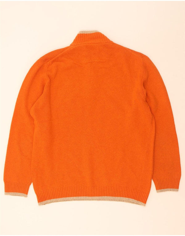Sergio Tacchini Herre Zip Neck Sweater XL Orange Uld