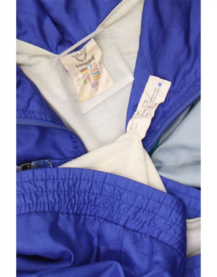 Leopard Træningsdragt Topjakke til mænd UK 42/44 Stor Blå Colourblock Nylon