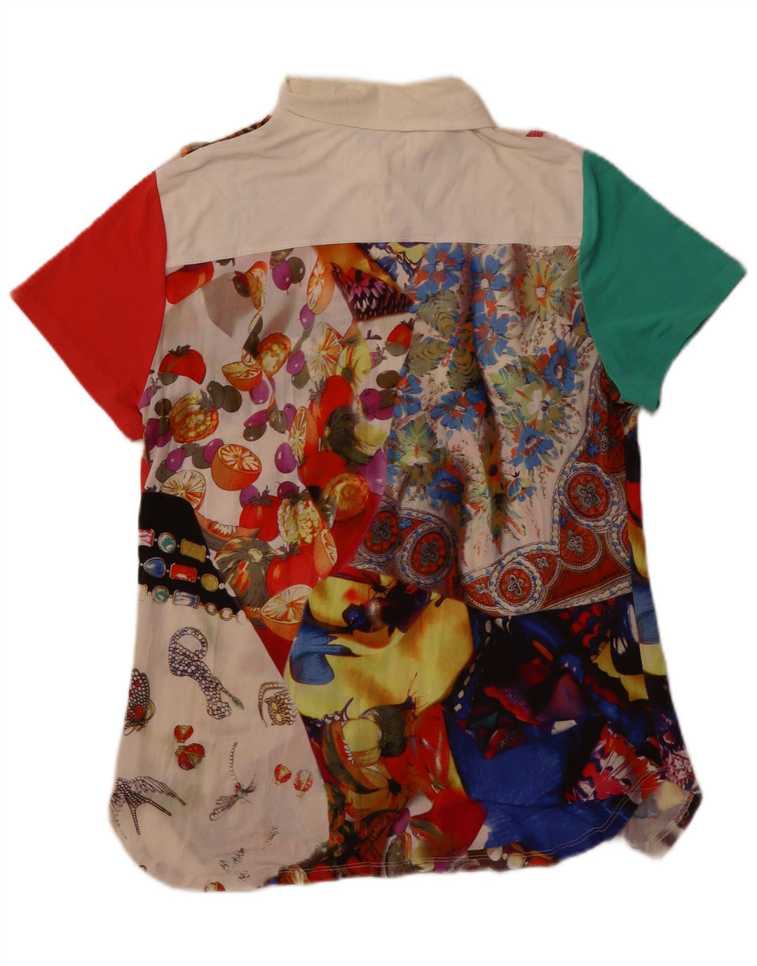 BAGARRY Dame Pullover Shirt Bluse UK 12 Medium Flerfarvet Patchwork