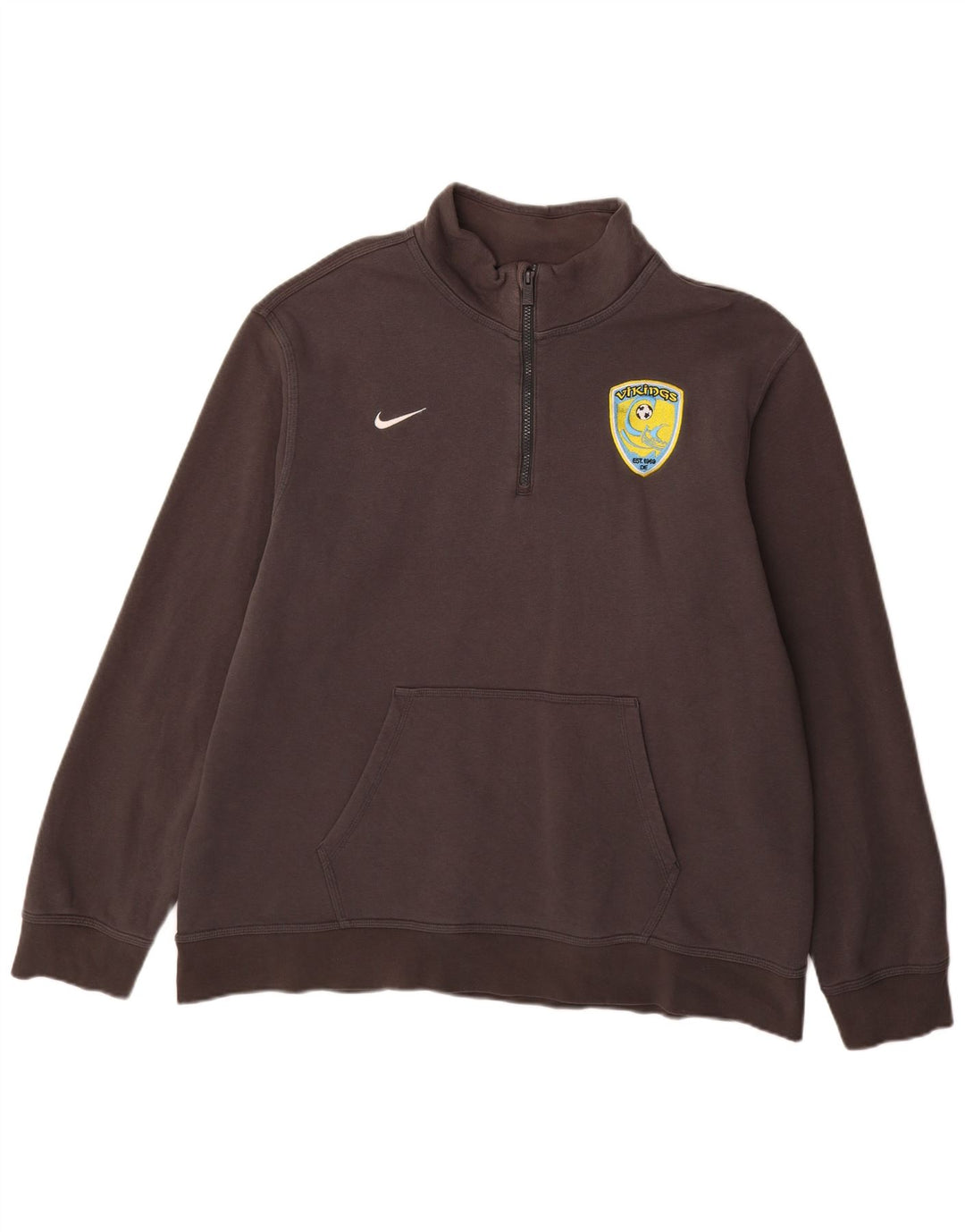 Nike Sweatshirt med lynlås til mænd XL Grå bomuld